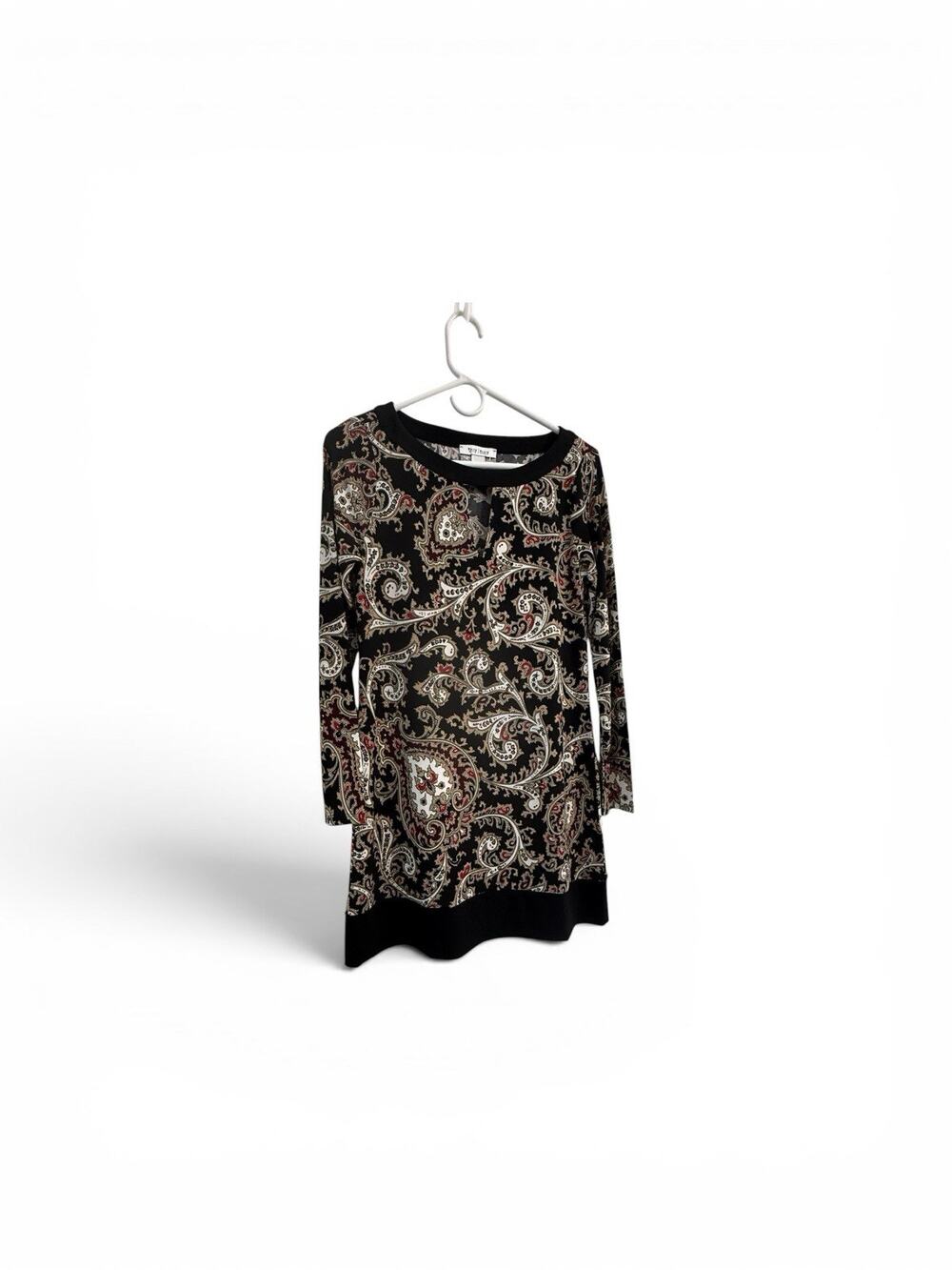 White House Black Market Paisley Tunic Dress XS Stretch Career